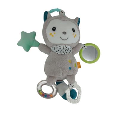 Fehn 057102 Activity Katze Motorikspielzeug zum Aufhängen für Babys
