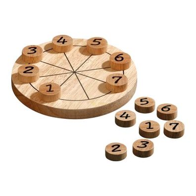 7er Runde - 7 Spielsteine - Denkspiel - Knobelspiel - Geduldspiel