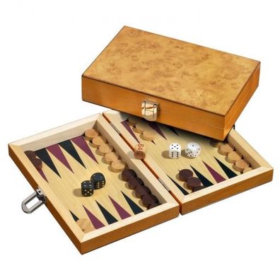 Backgammon - Reisespiel - Kassette - Fotios - Holz - mini
