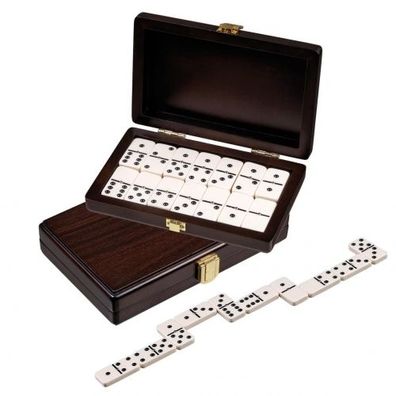 Domino - Doppel 6 - Walnussoptik - 28 Spielsteine