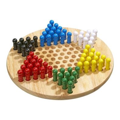 Halma - groß - Eschenholz - 75 Spielsteine