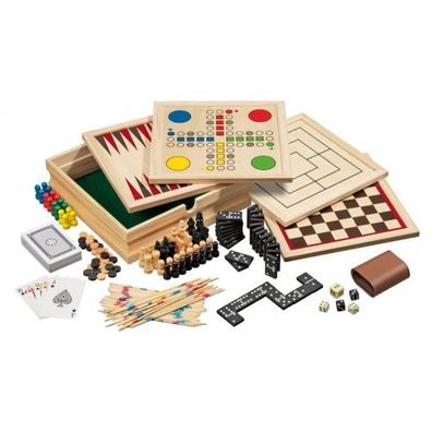 Holz-Spielesammlung - inkl. 10 Spiele - klein