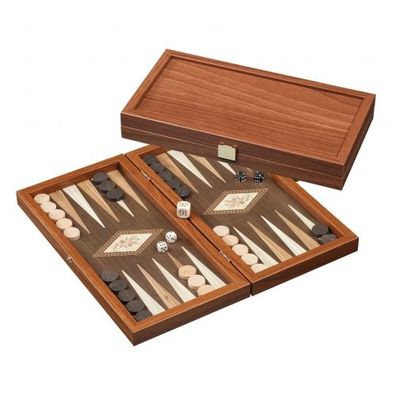 Kythira - klein - Backgammon - Walnussoptik