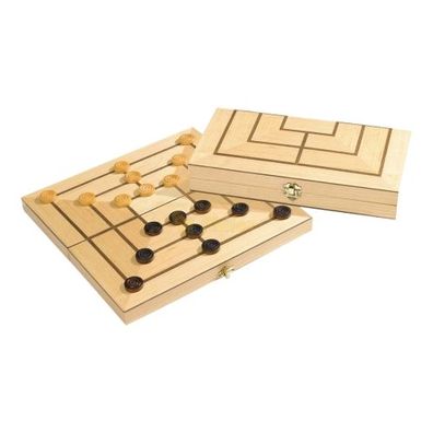 Mühle - Erle und Nussbaum - Intarsien