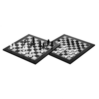 Schach-Dame-Set - schwarz gebeizt