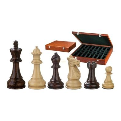 Schachfiguren - Justitian - Holz - American Staunton - Königshöhe 105 mm