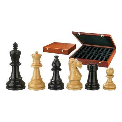 Schachfiguren - Nero - Holz - Edel-Staunton - Königshöhe 95 mm