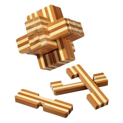 Teuflischer Knoten - 18 Puzzleteile - Denkspiel - Knobelspiel - Geduldspiel