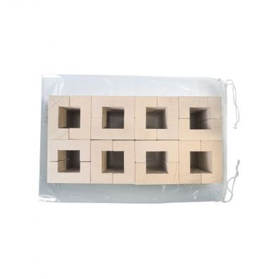 64 Quaderbausteine- natur - 33mm