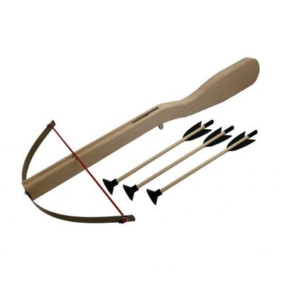 Armbrust historisch mit 3 Pfeilen