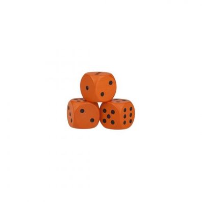 Augenwürfel - 12mm - Holz - orange