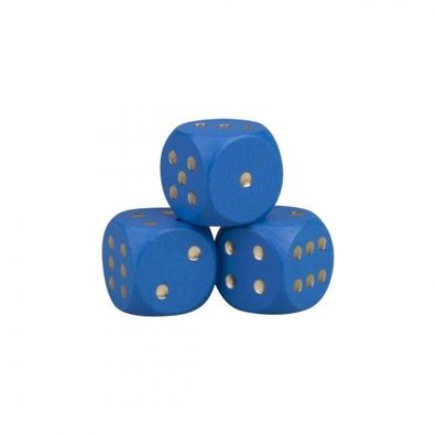 Augenwürfel - 20mm - Holz - blau