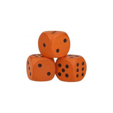 Augenwürfel - 20mm - Holz - orange