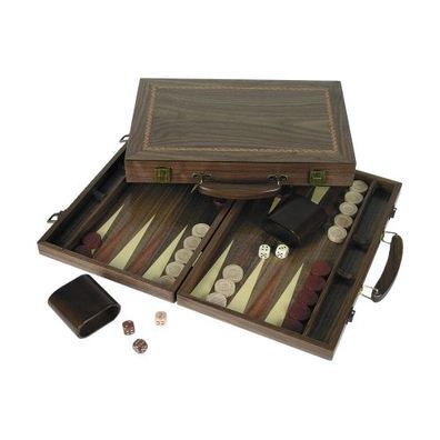 Backgammon - Koffer - Amerikanischer Nussbaum - 38x25cm