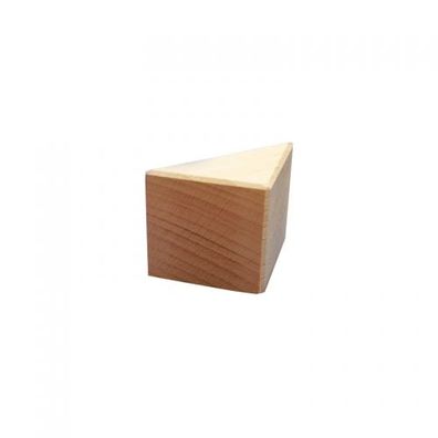 Bauklotz - Halbwürfel-Dreieck - natur - 50x50x70mm - 50mm