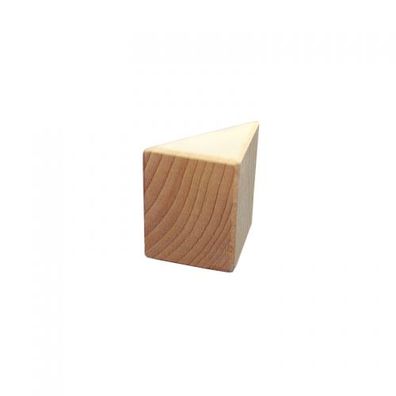 Bauklotz - Viertelwürfel-Dreieck - natur - 50x35x35mm - 50mm