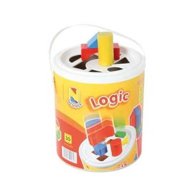 Bauklötze - Logic Steckspieltrommel - 30 Holzbausteine - ab 1 Jahr