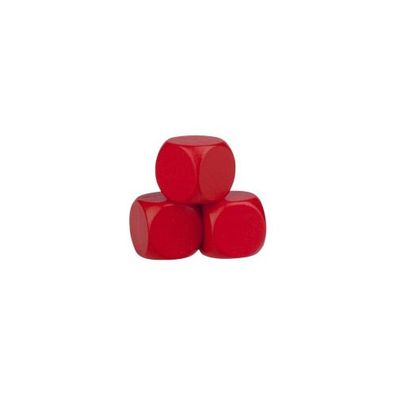 Blankowürfel - 12mm - rot