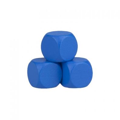 Blankowürfel - 16mm - Holz - blau
