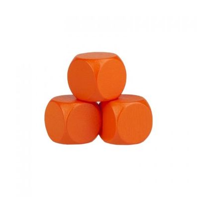Blankowürfel - 16mm - Holz - orange