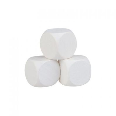 Blankowürfel - 16mm - Holz - weiss