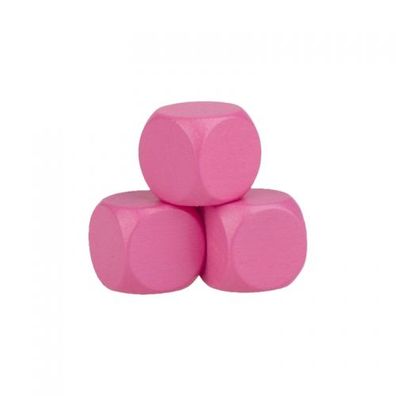 Blankowürfel - 16mm - Holz - rosa