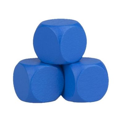 Blankowürfel - 30mm - blau