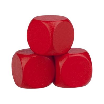 Blankowürfel - 30mm - rot