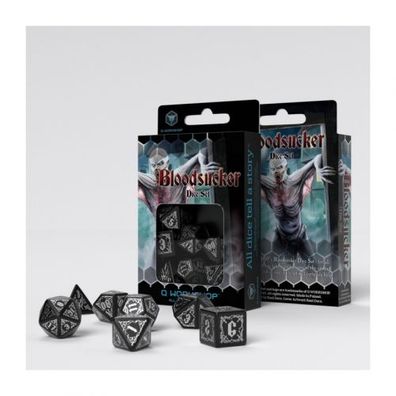Bloodsucker Black & silver Dice Set (7) - englisch