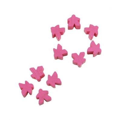 Carcassonne - Meeple - 10er-Set - HOLZ rosa