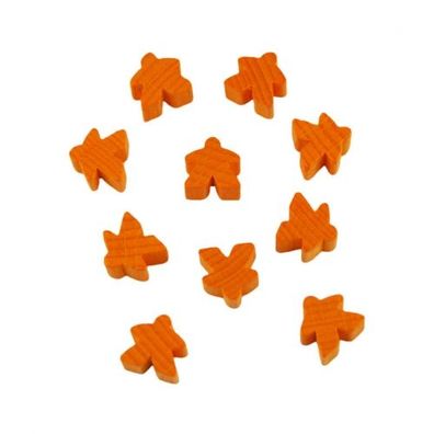 Carcassonne - Meeple - 10er-Set - HOLZ orange