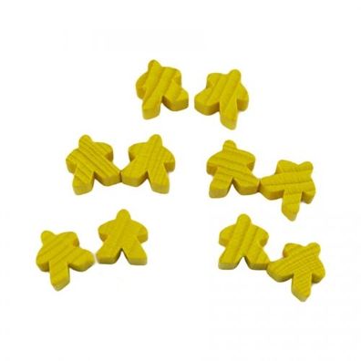Carcassonne - Meeple - 10er-Set HOLZ gelb