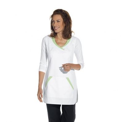 Chasuble - Überwurfschürze - weiß-hellgrün - 80x60 cm