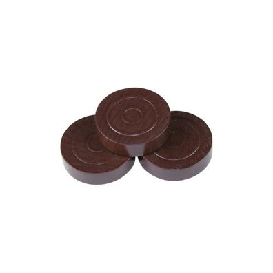 Damestein - Mühle - Backgammon - 31x8mm - braun