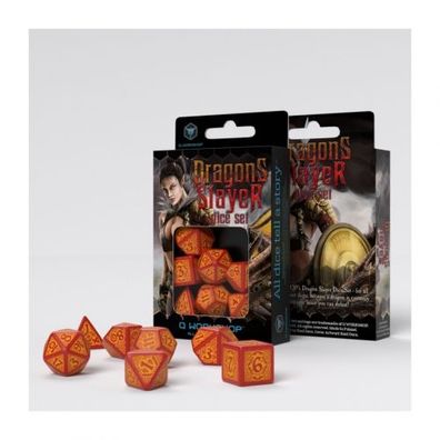 Dragon Slayer Red & orange Dice Set (7) - englisch