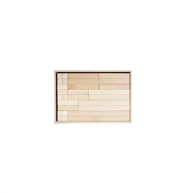 Ergänzungskasten Langhölzer - natur - 120 Bauklötze - 33mm