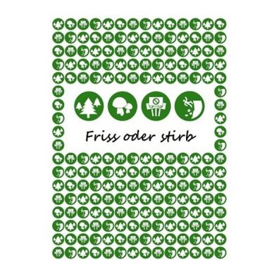 Friss oder stirb - Krimi-Dinner Spiel für 4 Personen - deutsch