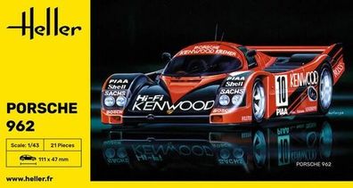 Heller Porsche 962 Kit 1:43 1000801090 Bausatz 80109 Bausatz