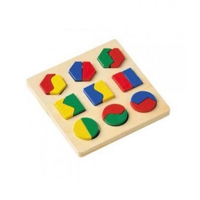 Geometrisches Formenspiel - Holzpuzzle - 16 x 16 cm