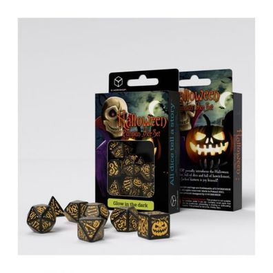 Halloween Pumpkin - Jack O Lantern Dice Set (7) - englisch