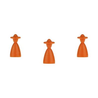 Halmakegel - elegant mit Hut - 13x26mm - orange