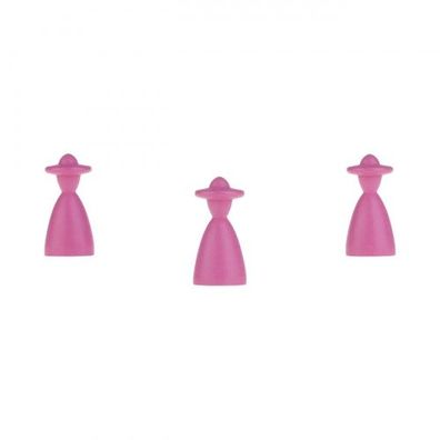 Halmakegel - elegant mit Hut - 13x26mm - rosa