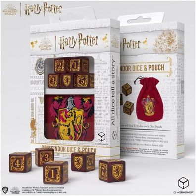 Harry Potter - Gryffindor Dice & Pouch - englisch