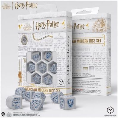 Harry Potter - Ravenclaw Modern Dice Set - White (7) - englisch