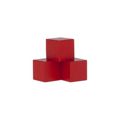 Holzwürfel - Spielsteine - kantig - rot - Holz - 15 mm
