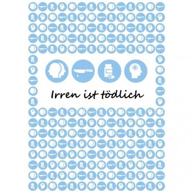 Irren ist tödlich - Krimi-Dinner Spiel für 4 Personen - deutsch