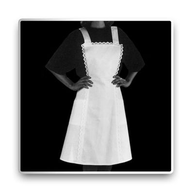 Latzschürze - weiß - 60 cm