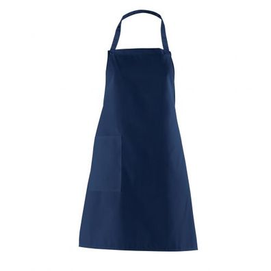 Latzschürze mit Seitentasche - marine-blau - 75 cm