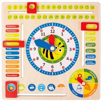 Lerntafel Datum - Uhr- und Jahreszeiten englisch