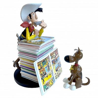 Lucky Luke und Rantanplan Bücherstapel - Figur